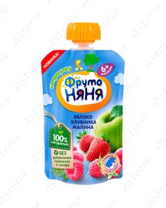 Пюре Фруто няня яблоко клубника малина 90г