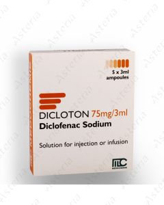 Dicloton 75mg/3ml N5 intravenously, intermusculary